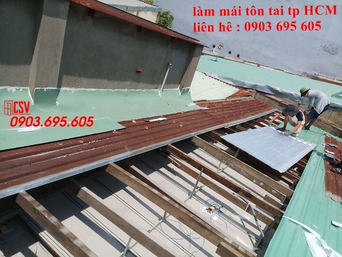 Lợp mái tôn trọn gói tại TP.HCM