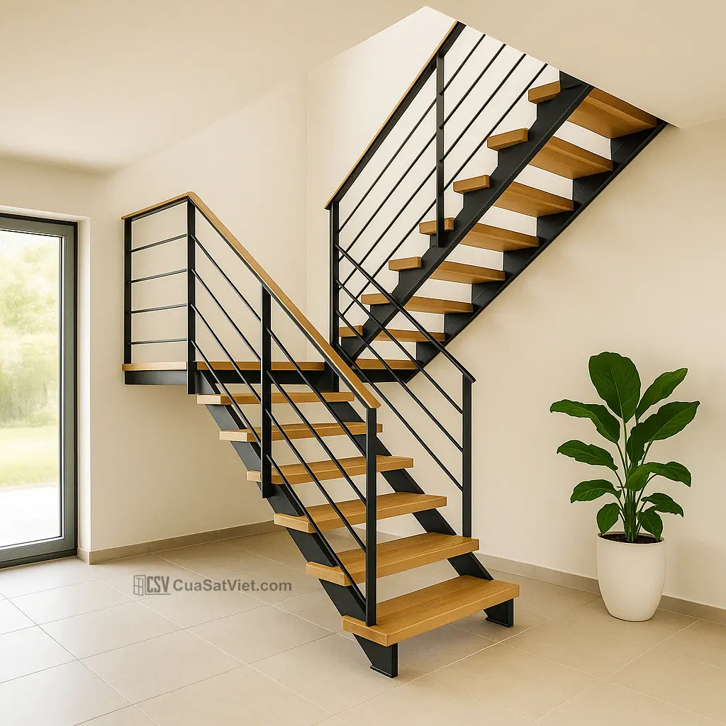 Sơn tĩnh điện giúp bảo vệ bề mặt cầu thang sắt mỹ thuật hiệu quả
