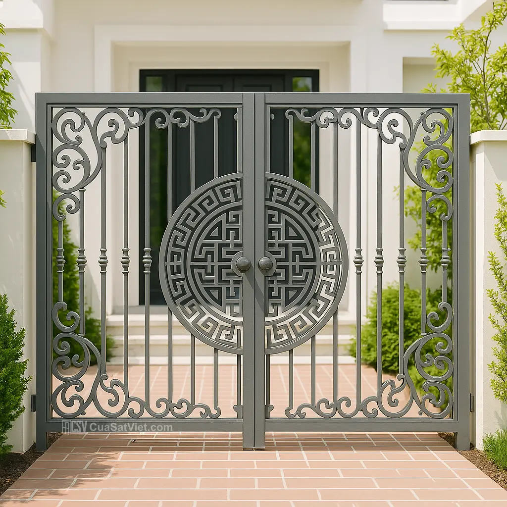 Sự lựa chọn lý tưởng với mẫu cửa sắt 2 cánh mạ kẽm cho những ai yêu thích sự tối giản.