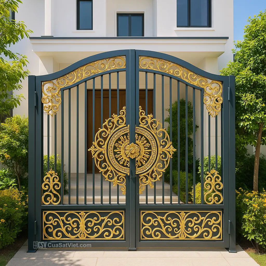 Sự lựa chọn lý tưởng với mẫu cửa sắt 2 cánh an toàn cho những ai yêu thích sự tối giản.
