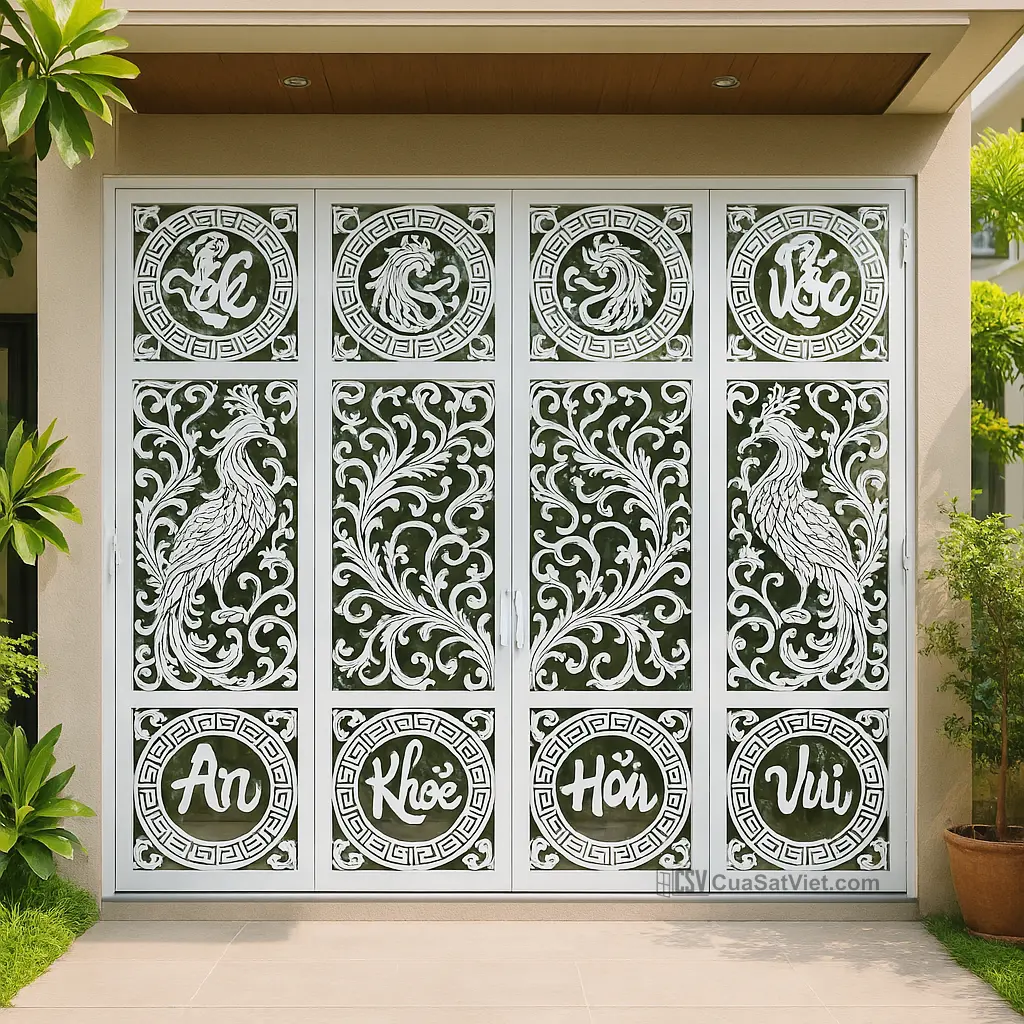 Màu sắc cổ điển kết hợp hoa văn CNC tạo nét truyền thống xen lẫn hiện đại