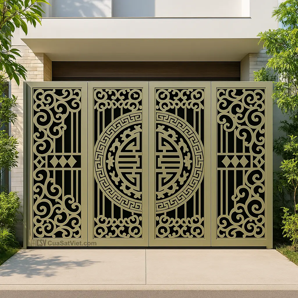 Cửa mở trượt giúp tối ưu diện tích mà vẫn giữ được sự uyển chuyển trong thiết kế