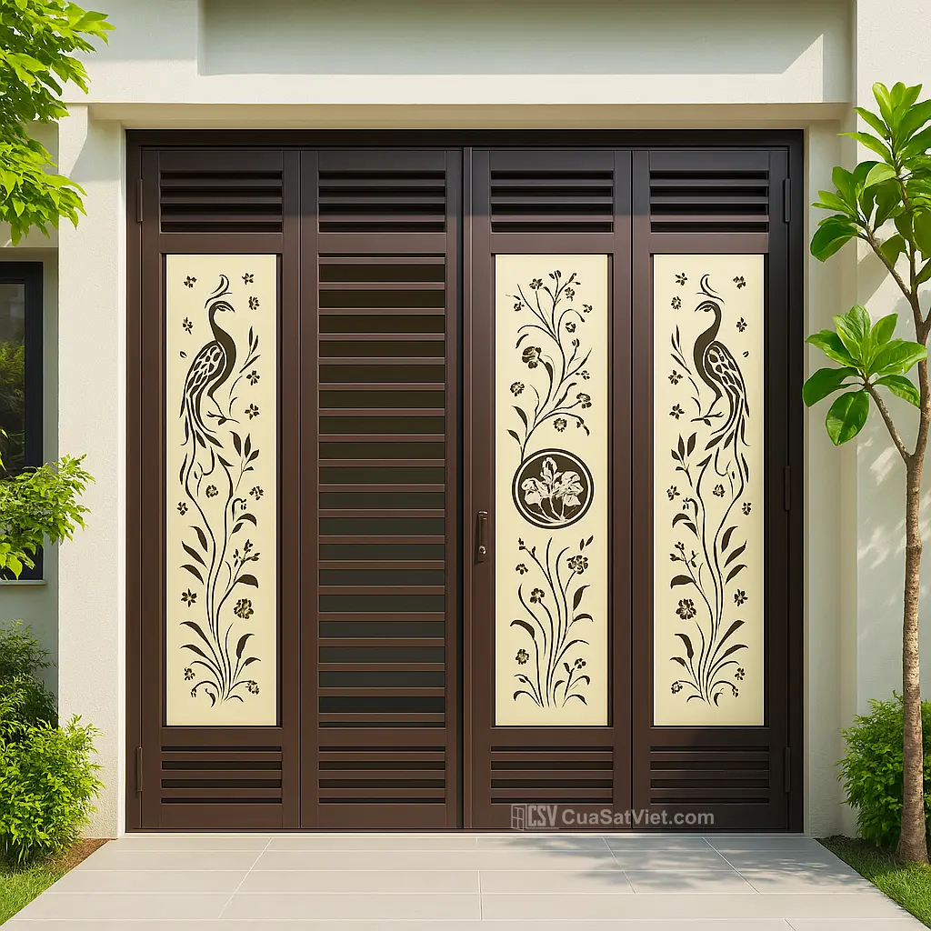 Kết hợp lưới thép mảnh tạo thêm độ an toàn và giảm tác động gió lớn