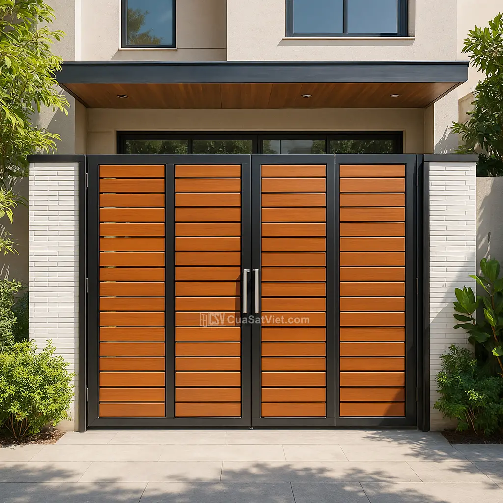 Chất liệu chống gỉ giúp cửa sắt 4 cánh đơn giản sử dụng lâu dài và dễ bảo quản