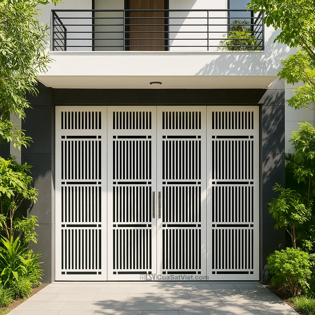 Kiểu dáng cửa sắt 4 cánh đẹp chống trộm đáp ứng cả yếu tố thẩm mỹ và công năng sử dụng