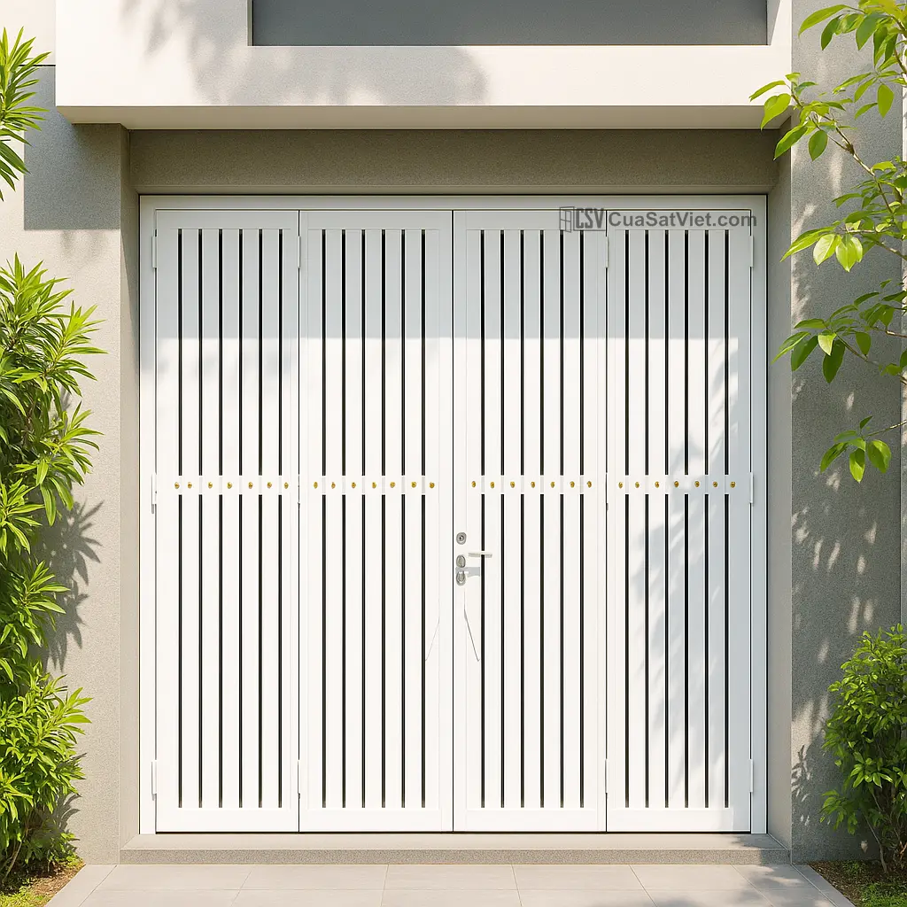 Dòng sản phẩm cửa sắt 4 cánh đẹp gấp gọn phù hợp với nhiều kiểu kiến trúc nhà ở
