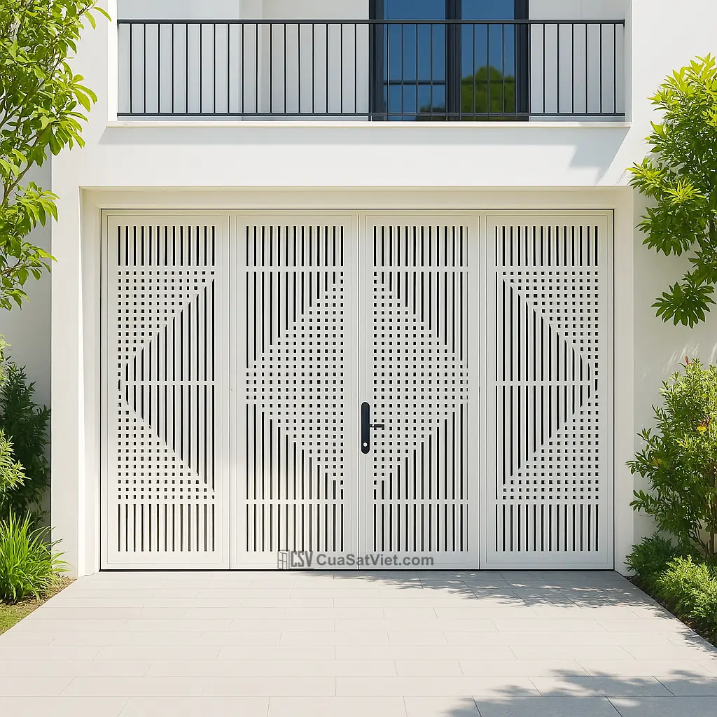 Kiểu dáng cửa sắt 4 cánh đẹp cách âm tốt đáp ứng cả yếu tố thẩm mỹ và công năng sử dụng