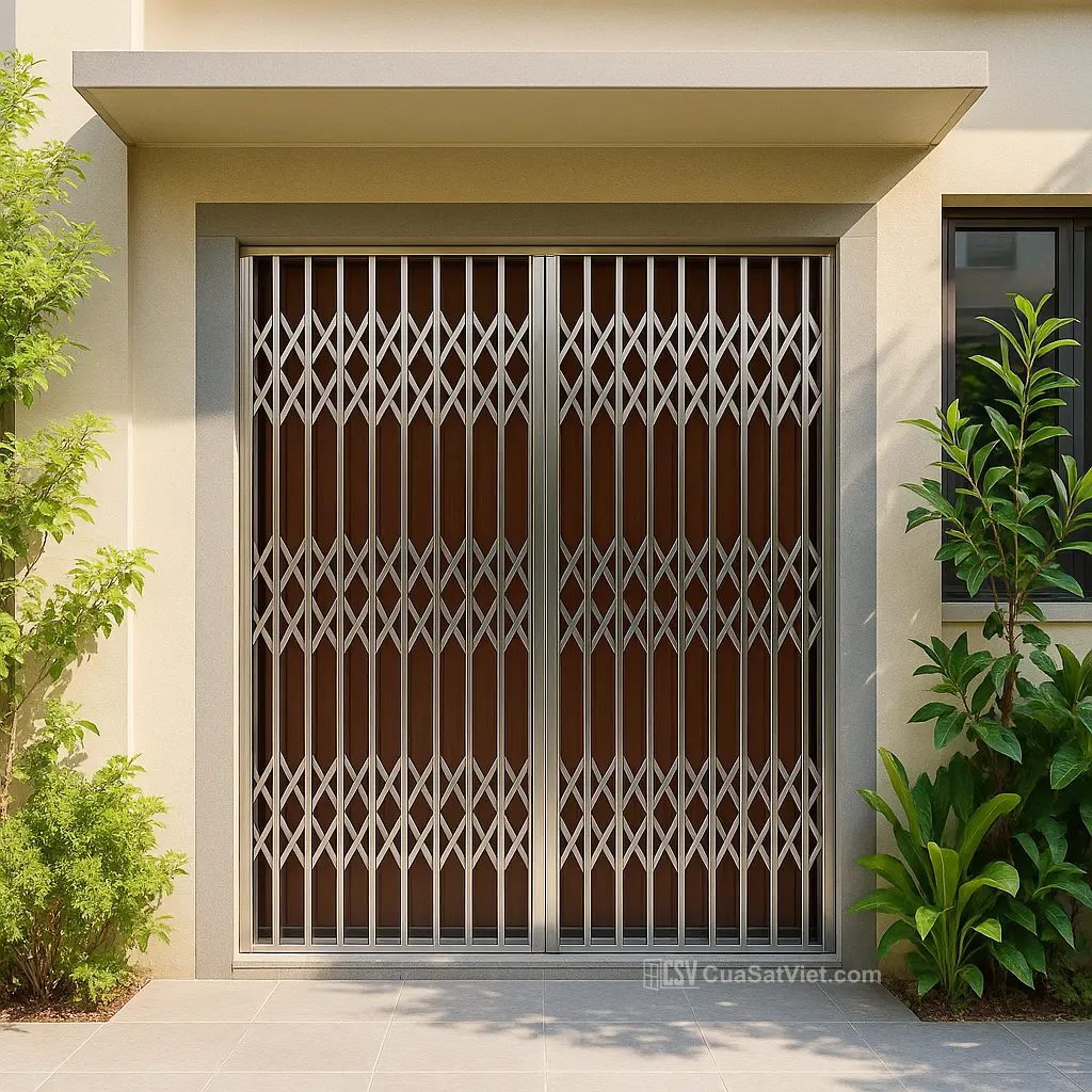Thiết kế cửa kéo inox 304 tối ưu diện tích sử dụng