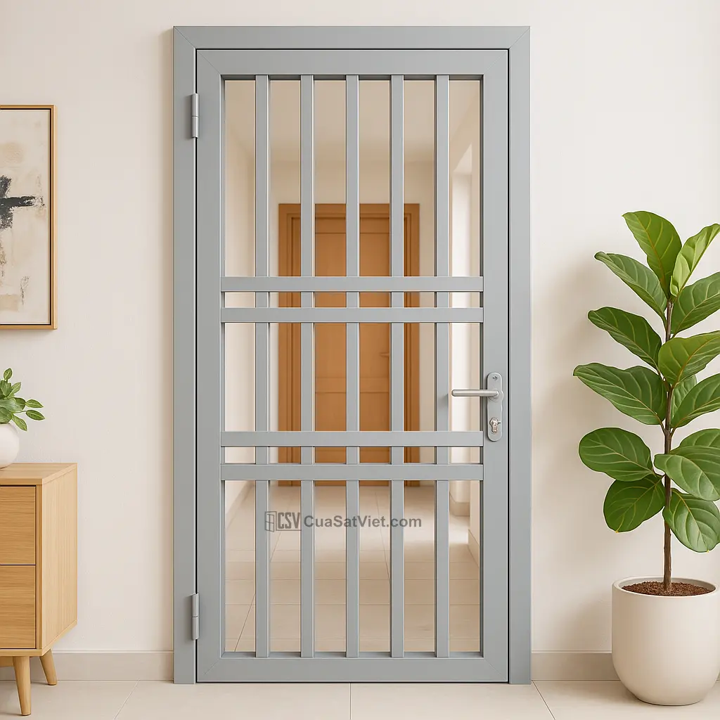 Giải pháp an toàn và tinh tế với cửa sắt 1 cánh sắt mạ kẽm.