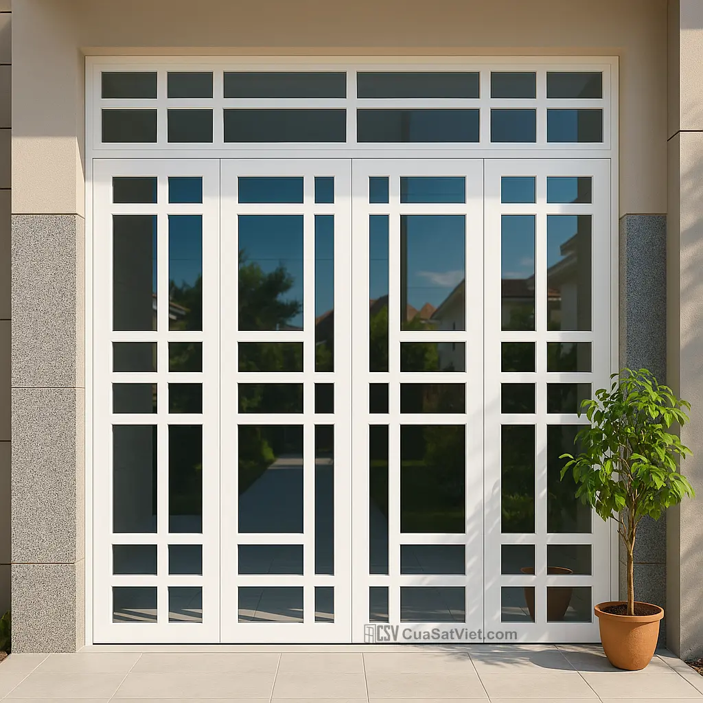 Dòng sản phẩm cửa sắt 4 cánh đẹp nhà phố giúp ngôi nhà thêm phần nổi bật và an toàn