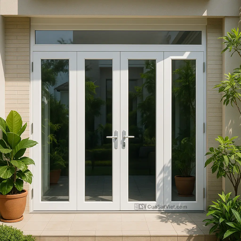 Kiểu dáng cửa sắt 4 cánh đẹp mê ly đáp ứng cả yếu tố thẩm mỹ và công năng sử dụng
