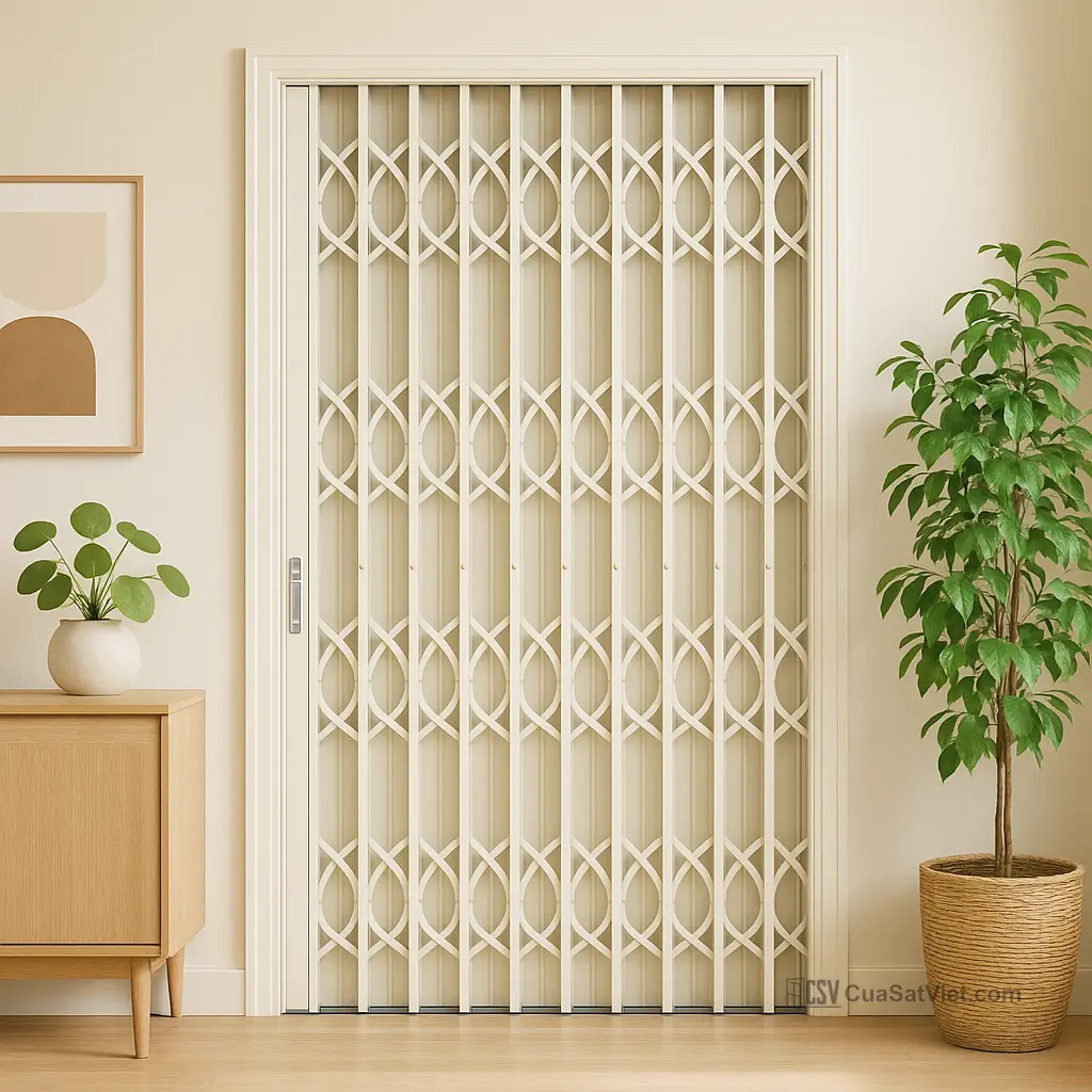 Thiết kế cửa sắt kéo 1 cánh đẹp tối ưu diện tích sử dụng