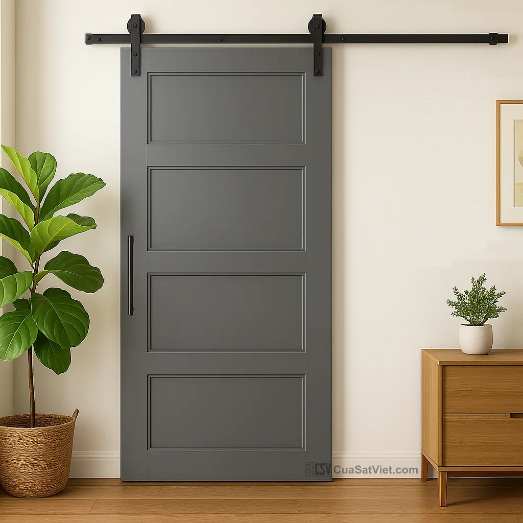 Mẫu cửa sắt trượt âm tường mang lại tính linh hoạt và vẻ đẹp trang nhã cho ngôi nhà