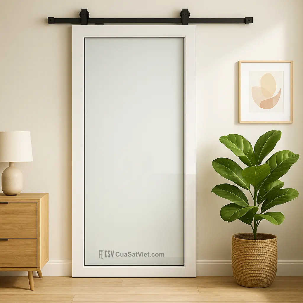 Sự kết hợp giữa thẩm mỹ và tiện ích thể hiện qua mẫu cửa sắt ray trượt