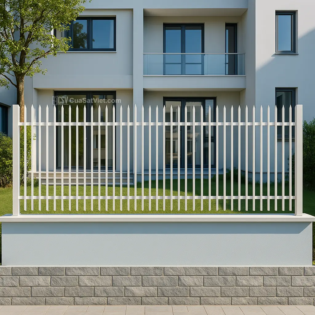 Hàng rào sắt ống tròn chống gỉ, bền chắc với thời gian dài sử dụng