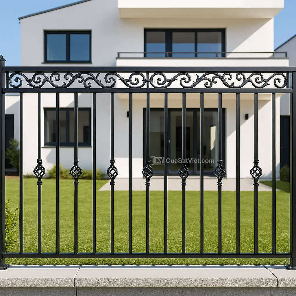Thiết kế hợp phong thủy giúp hàng rào sắt đẹp phong thủy hút tài lộc.