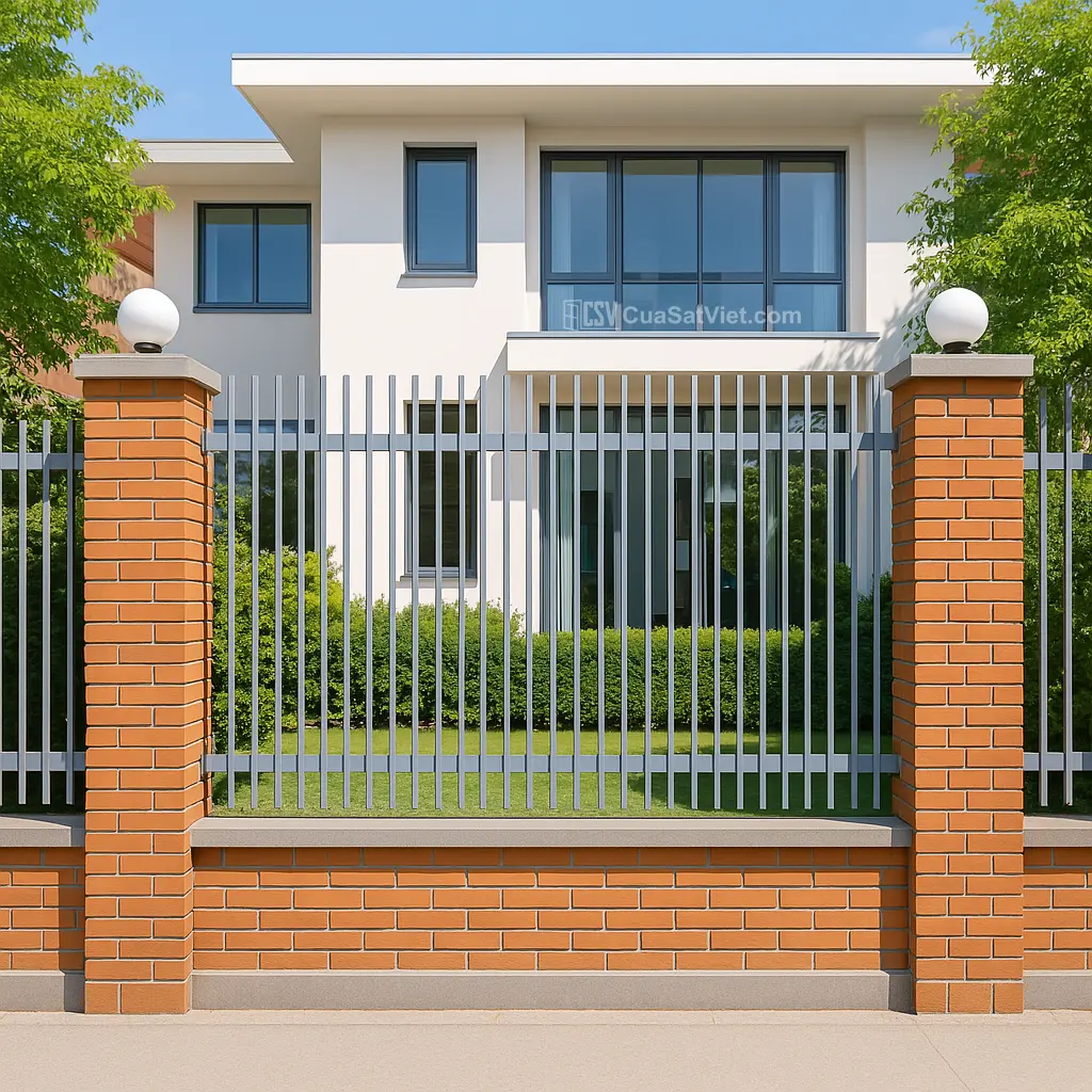 Tổng hợp mẫu hàng rào sắt đẹp mang phong cách hiện đại, sang trọng.