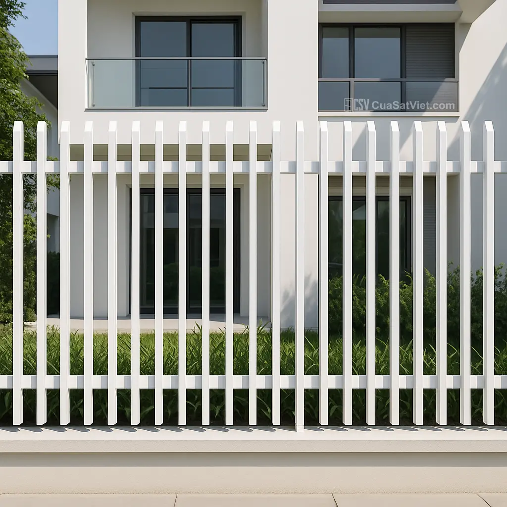 Hàng rào sắt đẹp 2025 nổi bật với thiết kế mới và độc đáo.