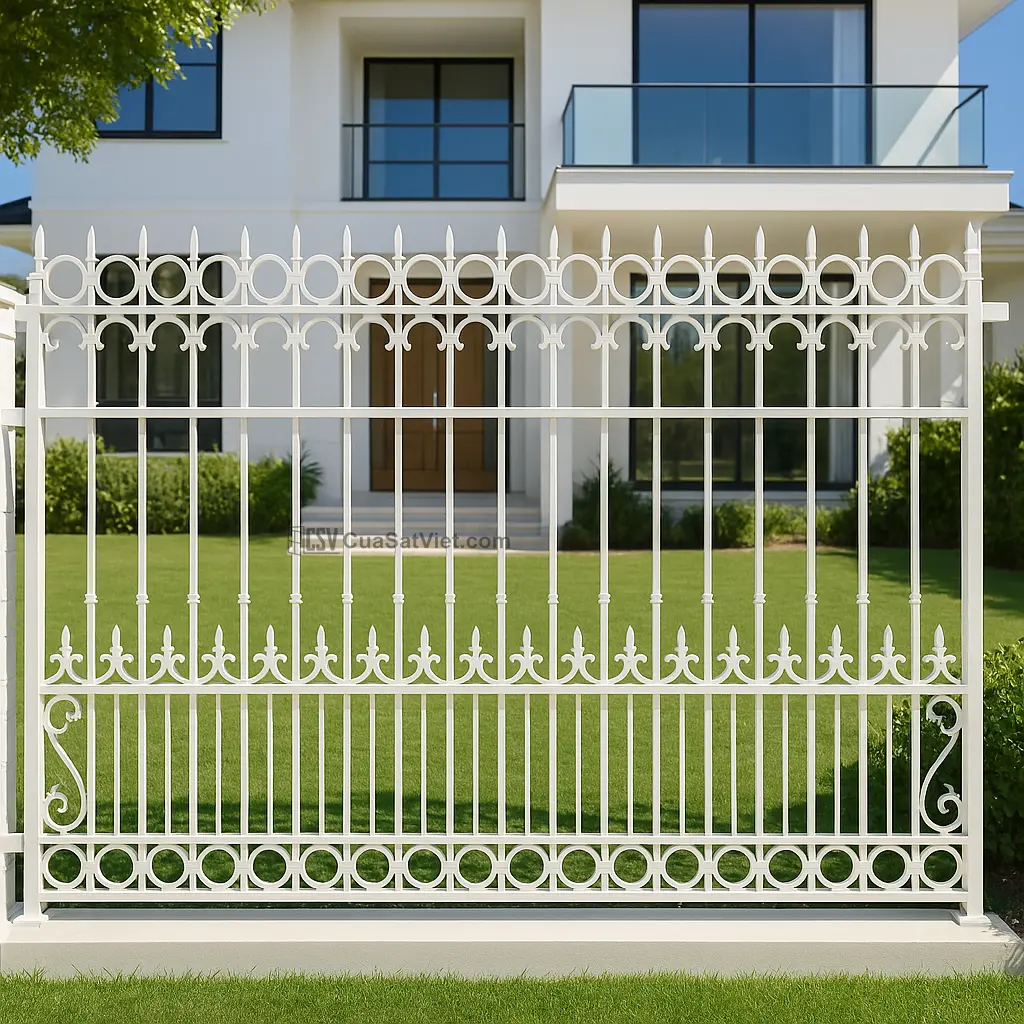 Hàng rào sắt chắn bể bơi an toàn cho trẻ nhỏ, bền đẹp lâu dài