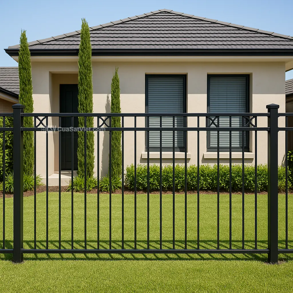 Gia công dễ dàng là ưu điểm của hàng rào sắt đẹp dễ gia công.