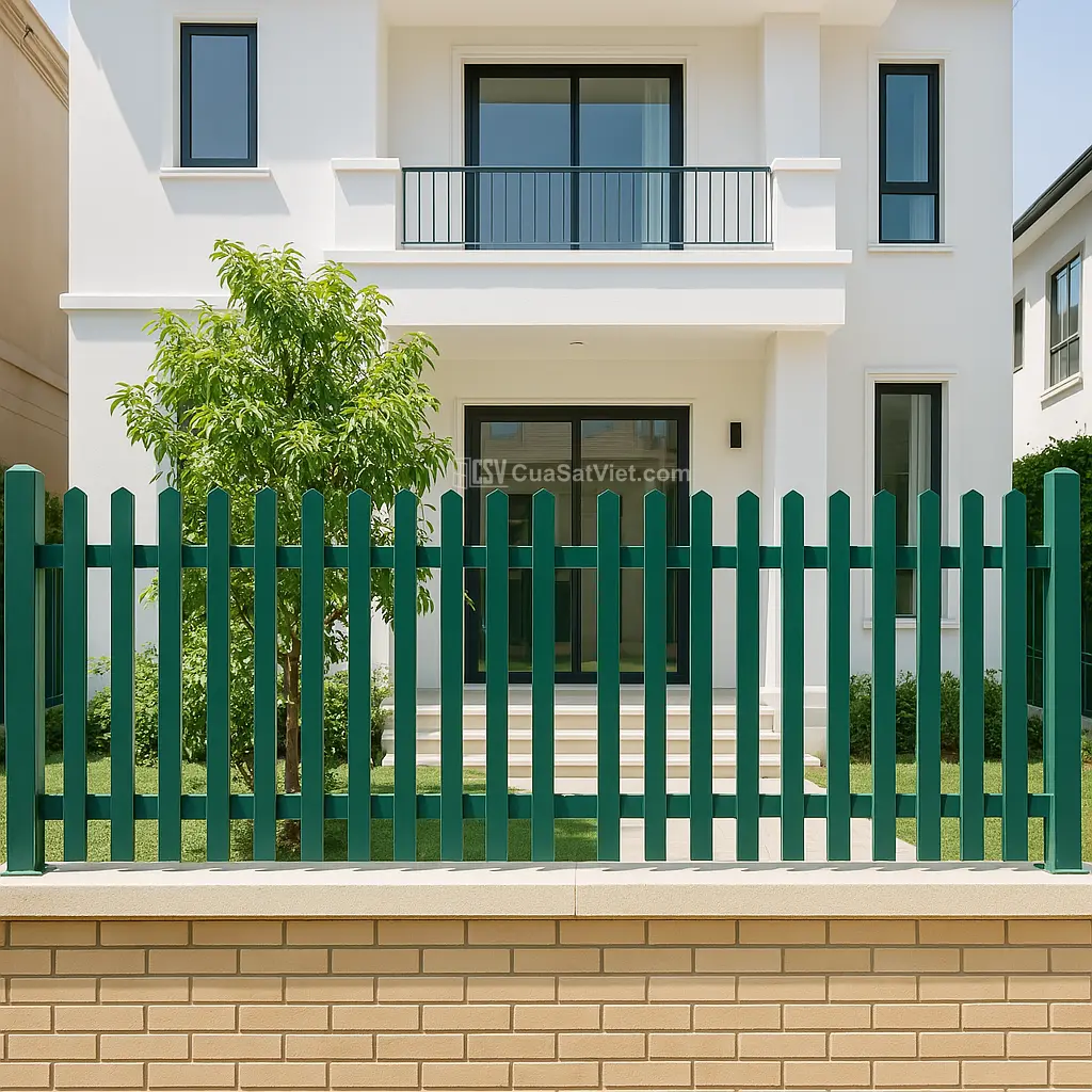 Hàng rào sắt đẹp thiết kế tinh tế, tạo điểm nhấn sang trọng cho ngôi nhà