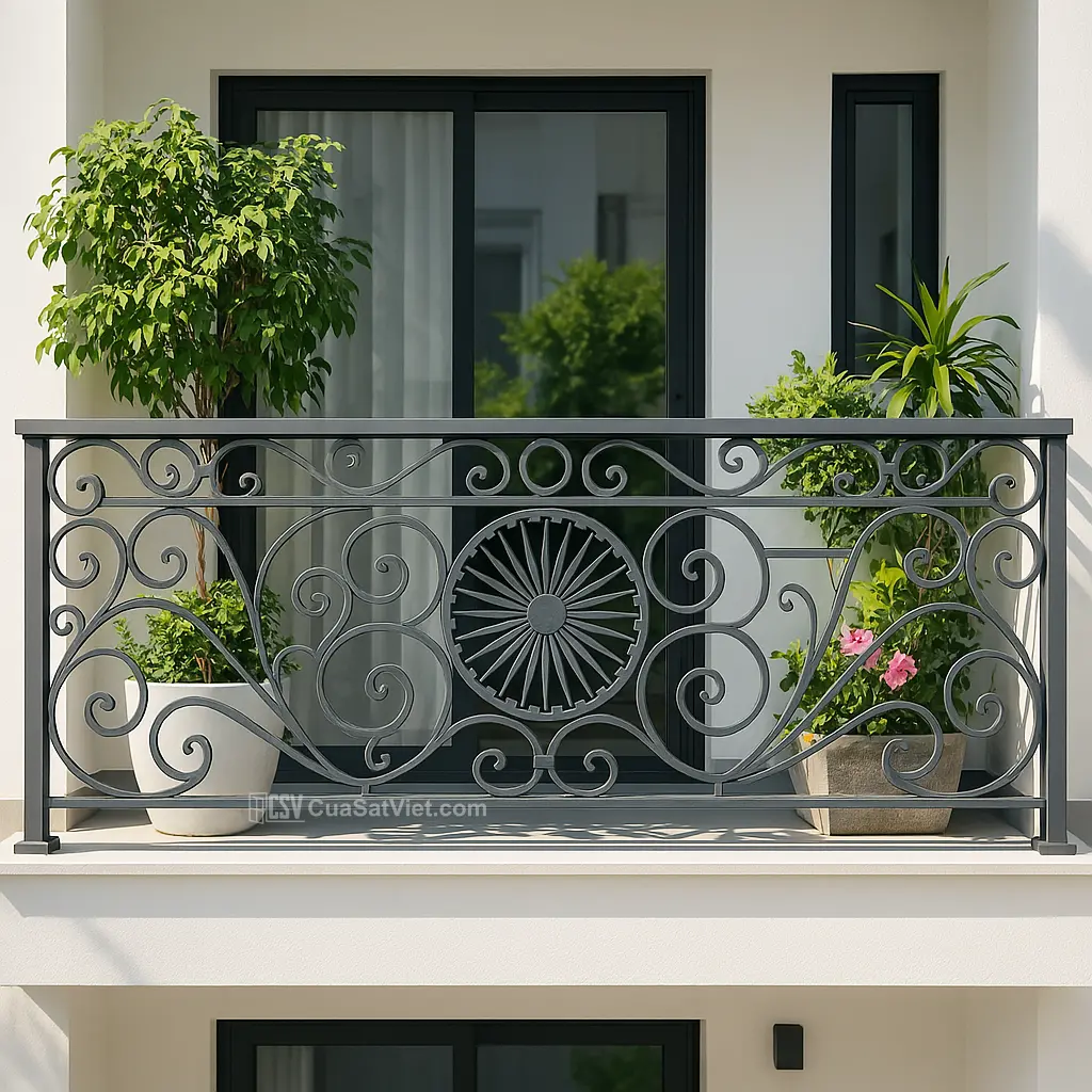 Sự sang trọng của lan can sắt mỹ thuật giúp nâng tầm giá trị căn nhà