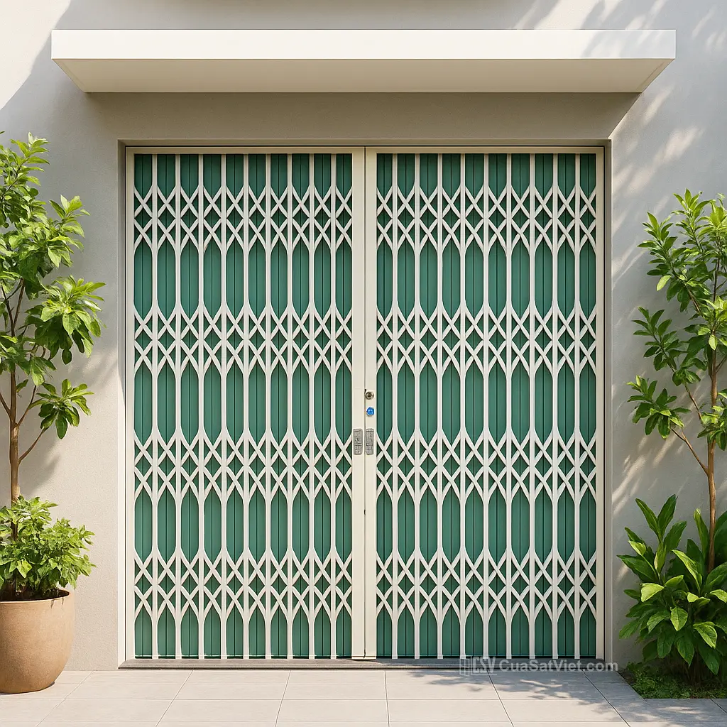 Mẫu thiết kế cửa kéo 2 cánh hiện đại giúp mở rộng không gian sống