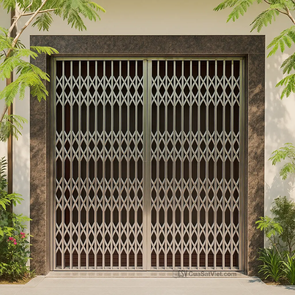 Giải pháp thiết kế cửa kéo inox hiện đại hoàn hảo cho nhà phố