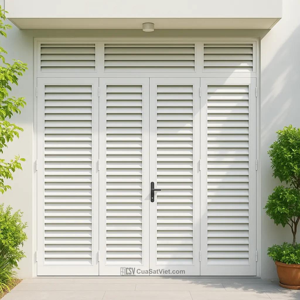 Sản phẩm cửa chớp sắt mái vòm luôn được ưa chuộng trong các công trình dân dụng hiện nay.