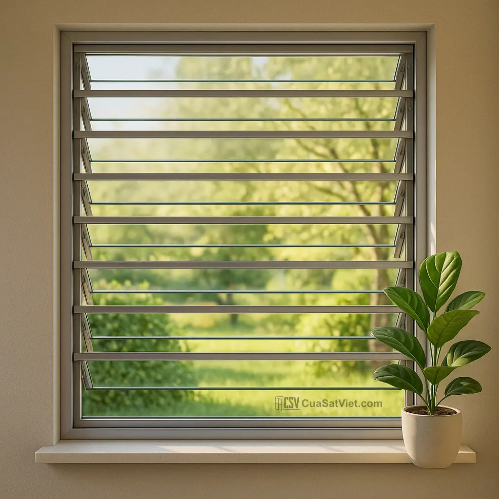 Với cửa chớp sắt sơn tĩnh điện, không gian sống trở nên an toàn và hài hòa hơn.