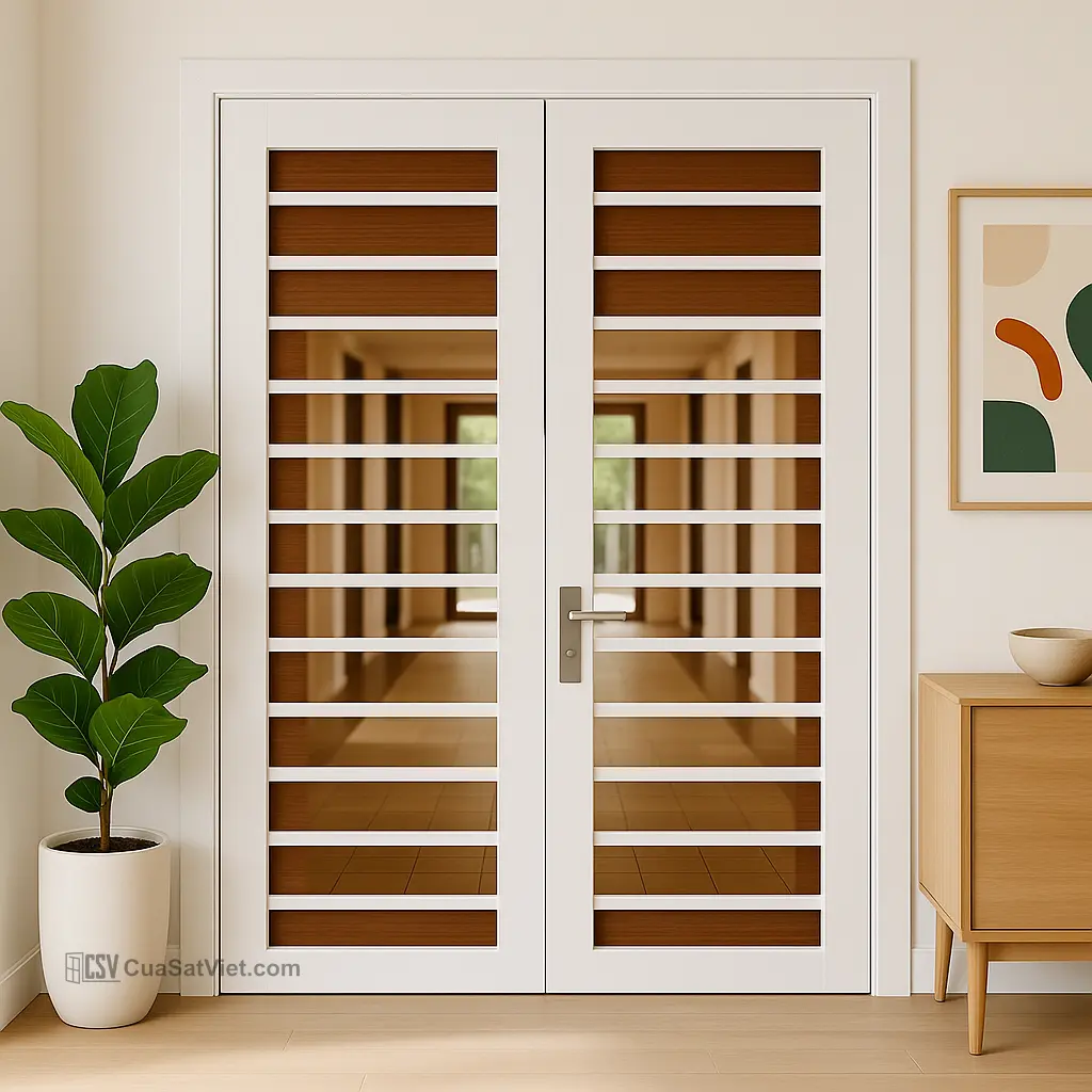 Cửa sắt chung cư tự động hiện đại, dễ vận hành nhờ hệ thống cảm biến
