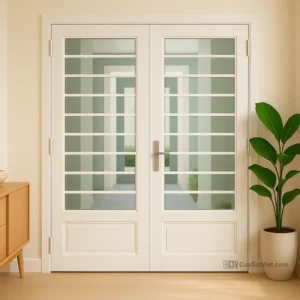 cửa sắt 2 cánh đơn giản giá tốt
