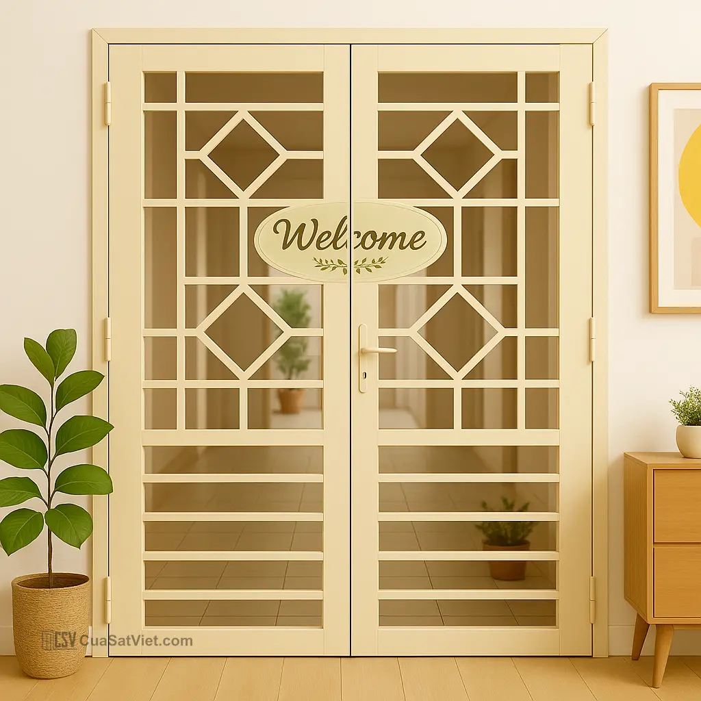 Cửa sắt chung cư lắp ngoài trời chống gỉ sét, bền bỉ dưới mọi điều kiện thời tiết