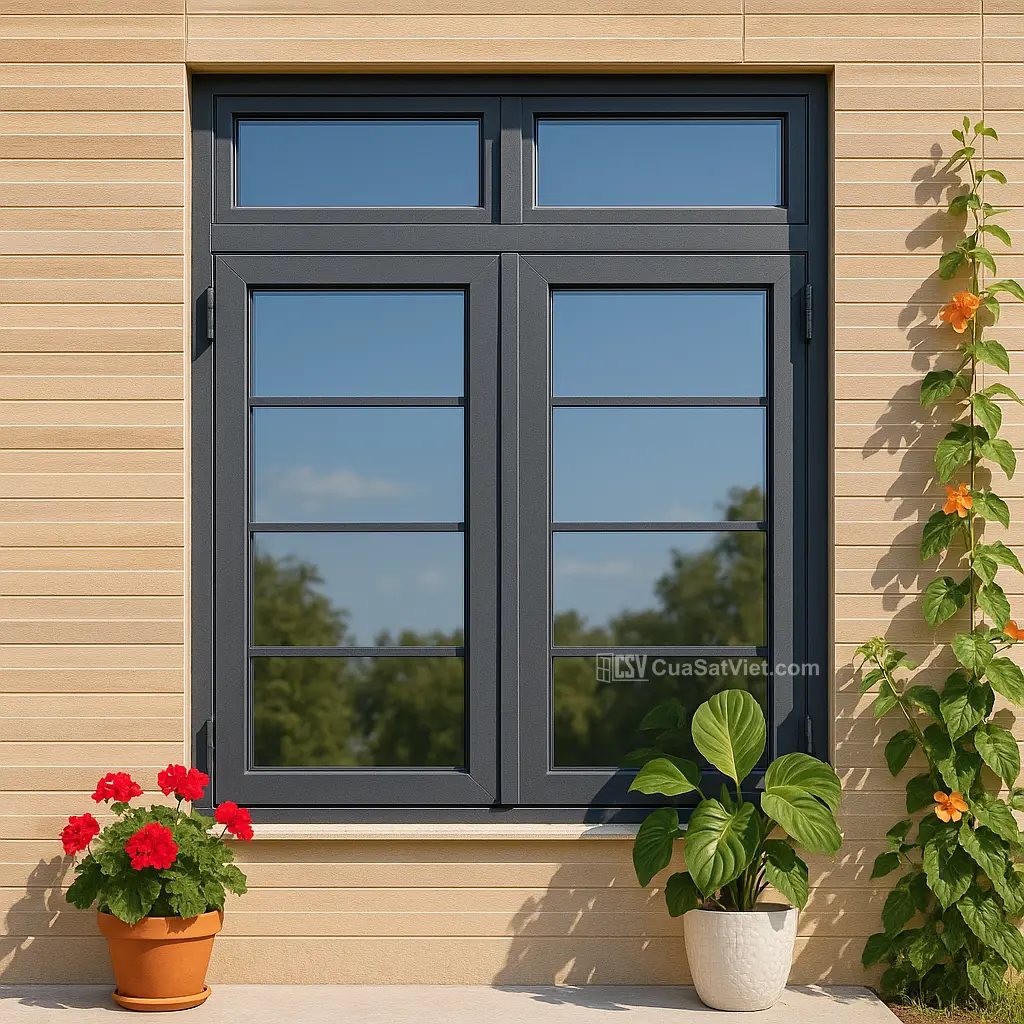Cửa sổ sắt nhà cấp 4 phù hợp mọi kiểu xây dựng, dễ phối cảnh