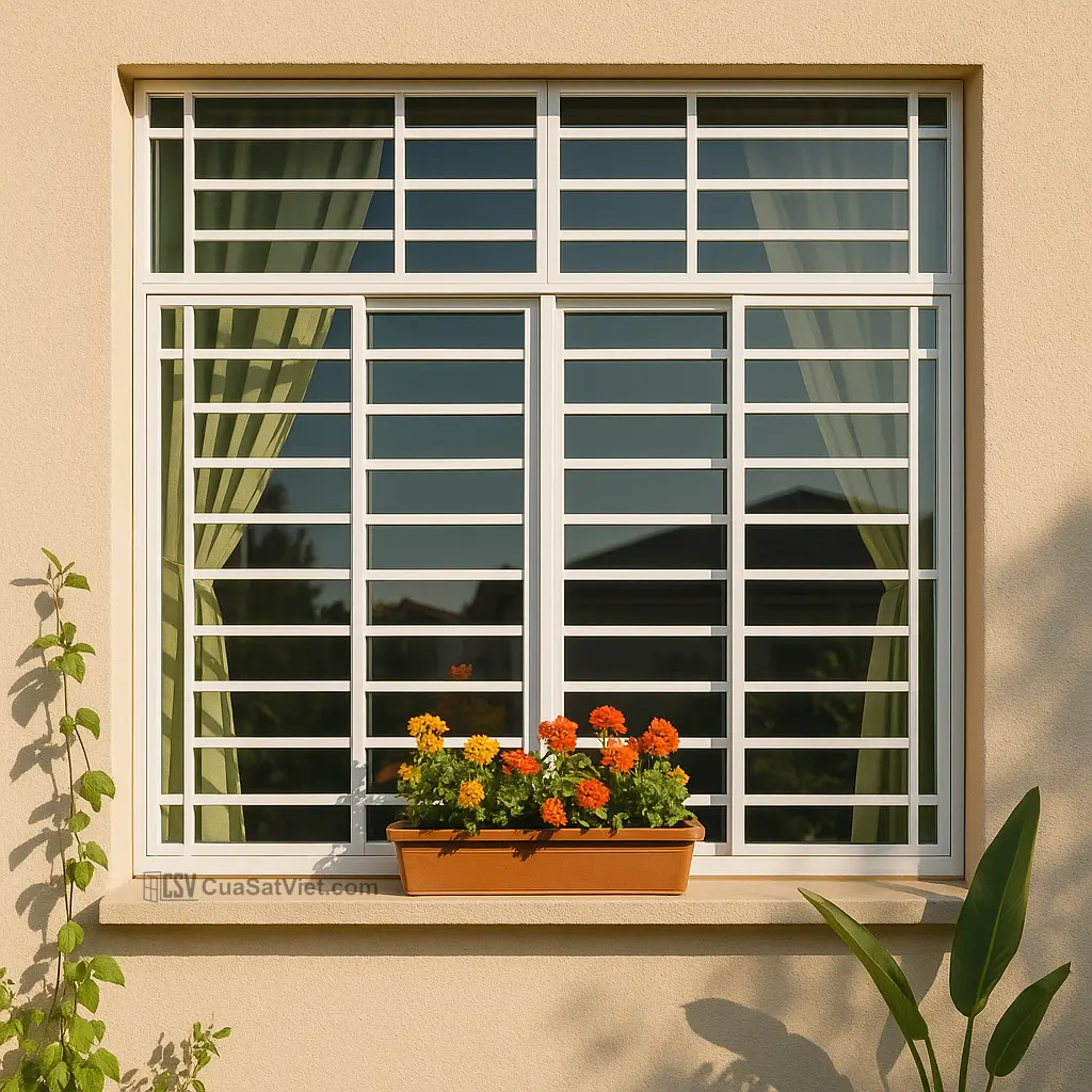 Cửa sổ sắt mở lật hiện đại, tối ưu không gian sử dụng cho nhà nhỏ