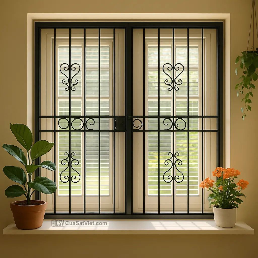 Khung cửa sổ sắt nhà cấp 4 thích hợp mọi vùng miền, tiết kiệm chi phí